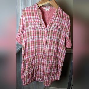 L 100% cotton entro super soft nursing-friendly tunic/short dress